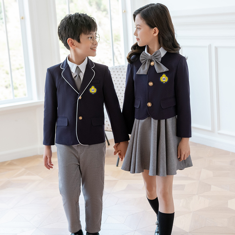 儿童校服幼儿园园服女童春秋款西装英伦学院风小学生班服表演服