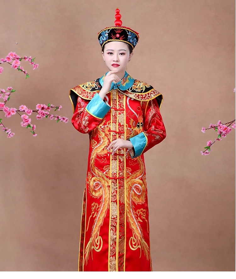 儿童成人龙袍凤袍 清朝古装宫廷皇帝皇后服装成人太子汉服演出