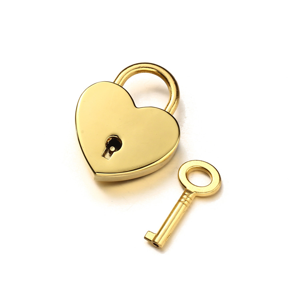 diy饰品配件个性合金钥匙爱心锁可打开项链手链吊坠配件 现货批发
