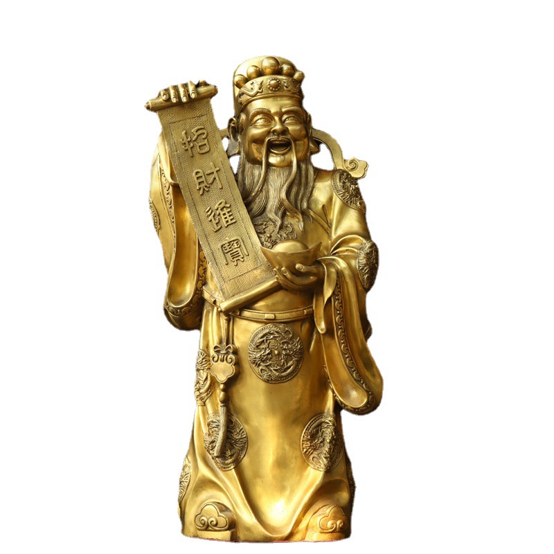 铜财神爷佛像摆件大号文财神铜像家居店铺乔迁开业礼品-阿里巴巴