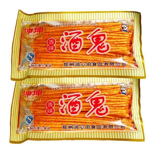 坤坤酒鬼辣条米线麻辣条零食辣片小吃90后80后童年儿时怀旧面筋
