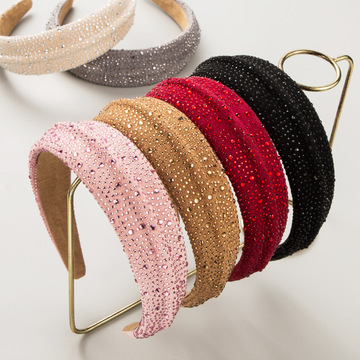 和鸣发箍时尚满天星宽边水钻头箍气质优雅网红外出发饰品现货批发