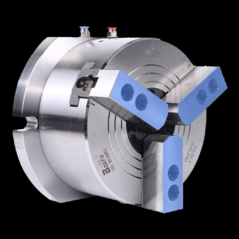 立式中空三爪气动卡盘全套钢体kl160tq钻床铣床加工中心倍得福