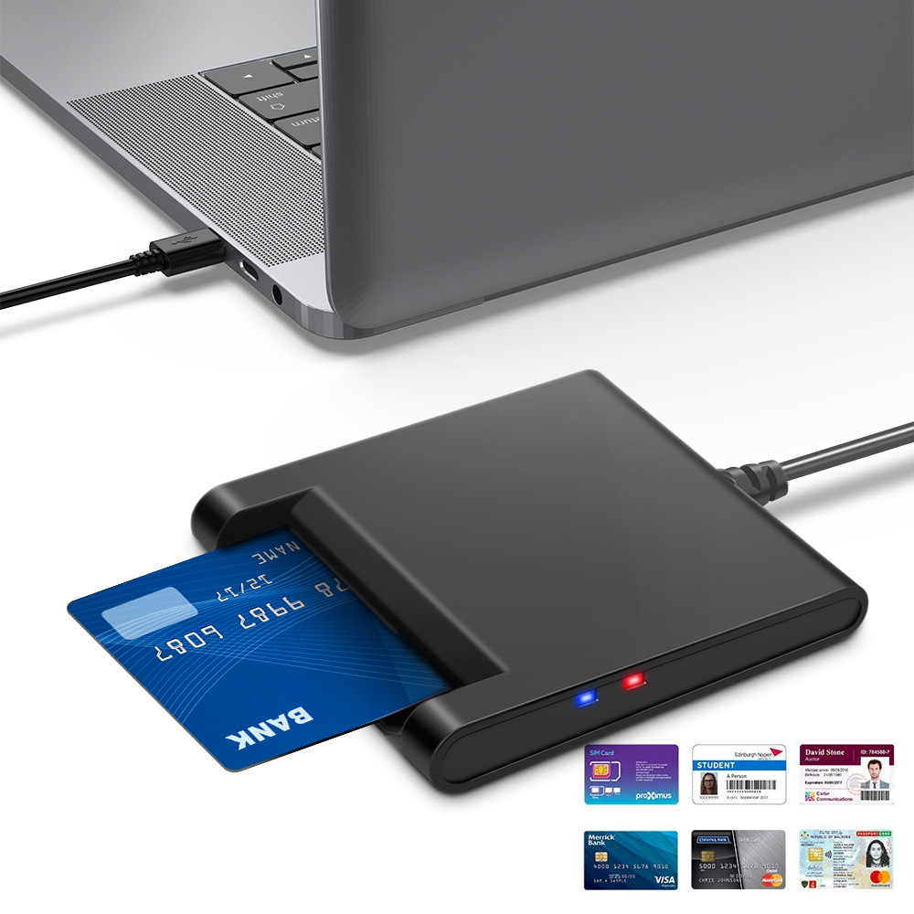 跨境usb智能卡读卡器 cac卡 id卡 身份证 银行卡 报税读卡器批发