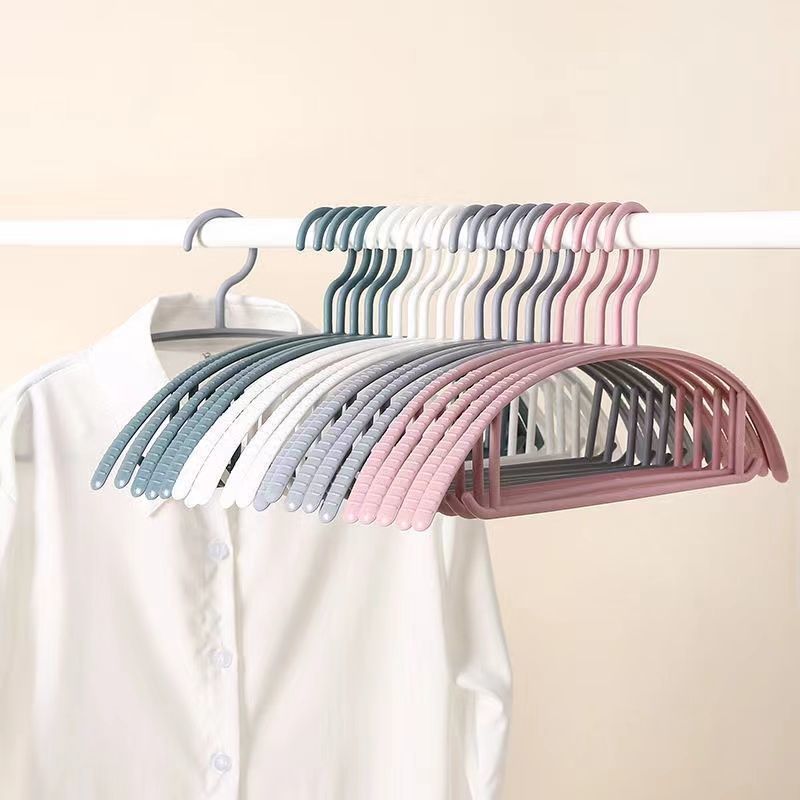 Non-Slip Traceless Hanger Thickened Household Clothes Hanger Wide Shoulder Clothes Hanger Plastic Hanger European Style Clothes Hanger Can't Afford Bag