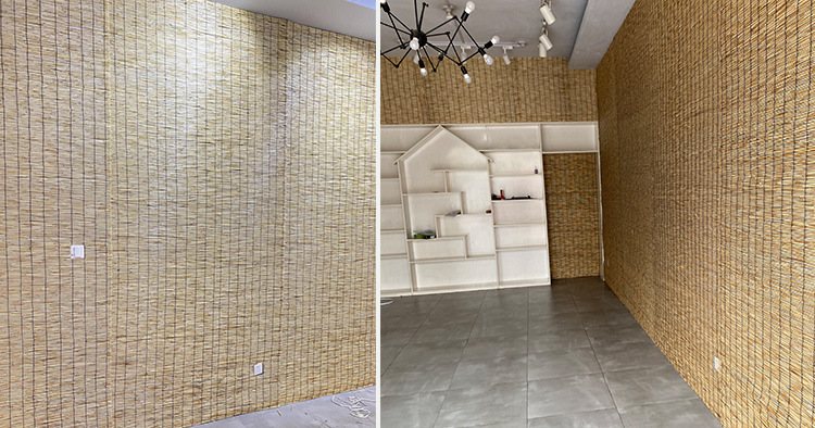 芦苇帘子草帘子复古墙面装饰吊顶隔断帘竹帘卷帘遮阳窗帘升降门帘