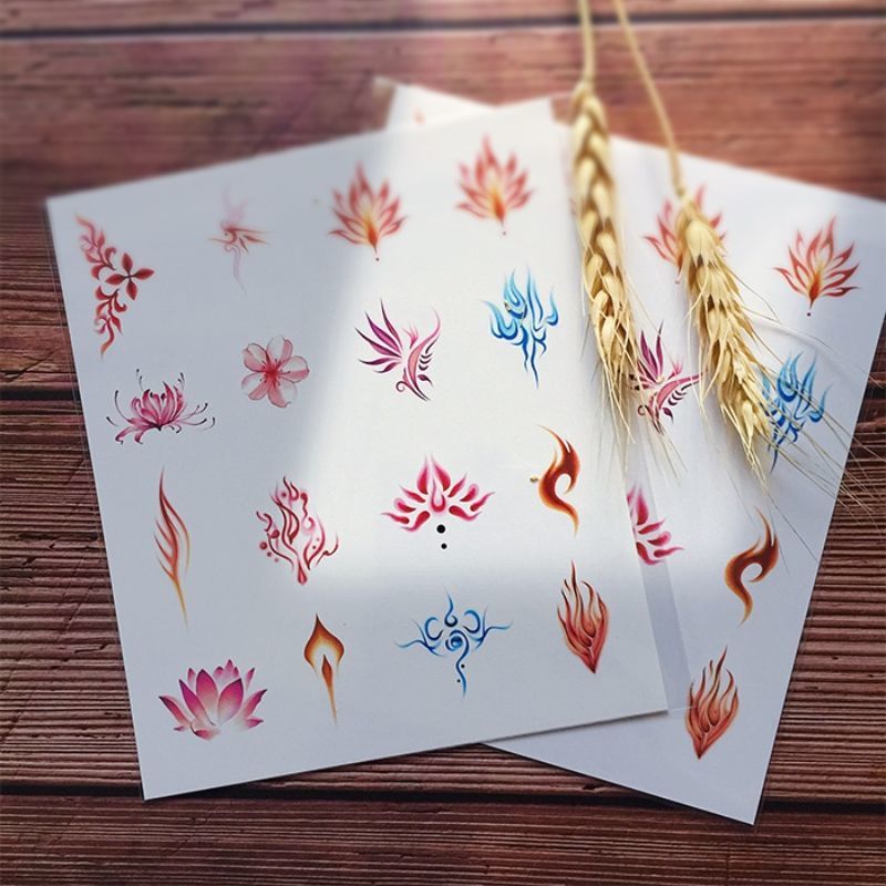 眉心贴武媚娘额头贴花印花纹身贴纸古装影楼影视剧凤钿速卖通代发