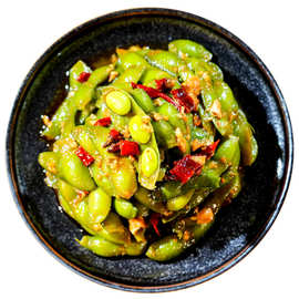 香辣毛豆商用350凉菜即食酒店半成品特色小吃下酒开胃凉拌菜