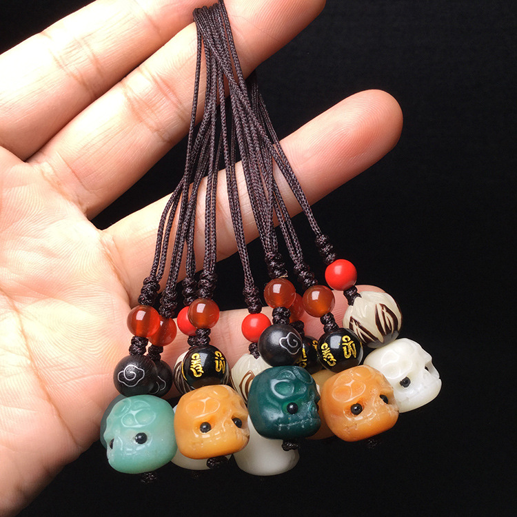 抖音直播菩提根阿呆手机挂绳 菩提根多宝呆呆钥匙扣包包挂件