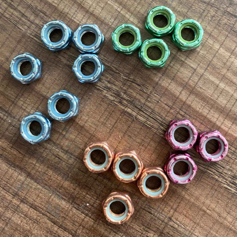【散装】彩色滑板侧母英式侧母支架螺帽支架螺母 ms3305