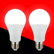 LED灯泡高亮省电商用家用卧室护眼照明E27螺口白光暖光塑包铝球泡