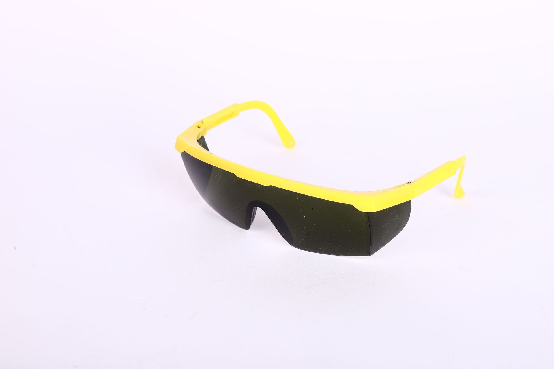 伸缩腿防护眼镜蓝白架框高清塑料框骑行飞沫喷溅冲击调节护目眼镜