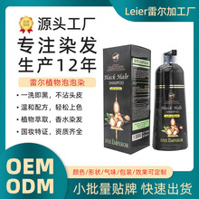 外贸出口摩洛哥坚果油泡泡染发剂人参灵芝黑发发水染发膏OEM定制