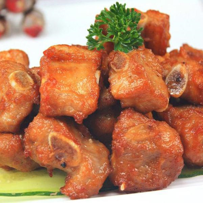 蒜香骨新雨润蒜香排骨粒装酒店速冻半成品猪肋排油炸500g*20包/箱