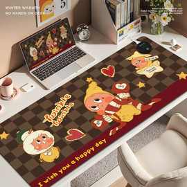 卡通星星人鼠标桌垫耐磨耐刮皮革桌垫防水抗污防滑垫可裁剪易打理