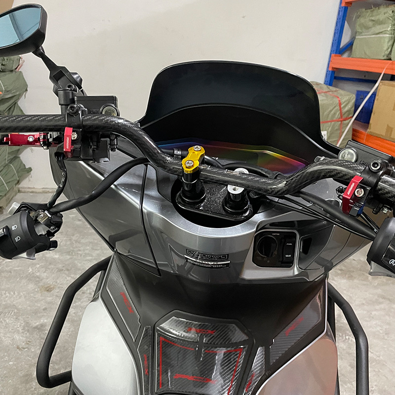 适用于本田摩托车pcx125/150/160改装碳纤维手把车把龙头方向把