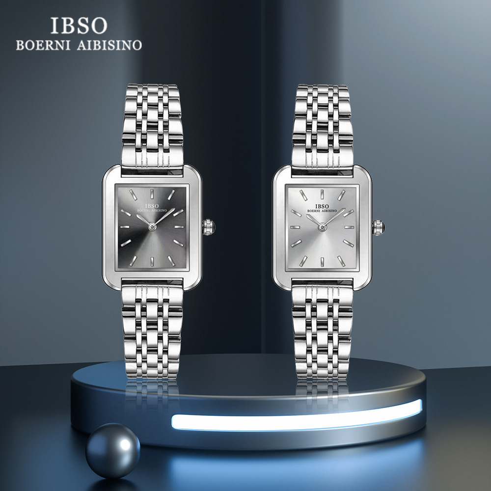 Ibso Tik Tok Live Stream New Popular Rectangular Women's Watch Support One Piece Dropshipping