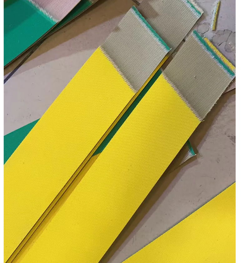 Rubber High-Speed Flat Belt Woodworking Planer Transmission Belt Yellow-Green Ring Nylon Industrial Belt Base Belt