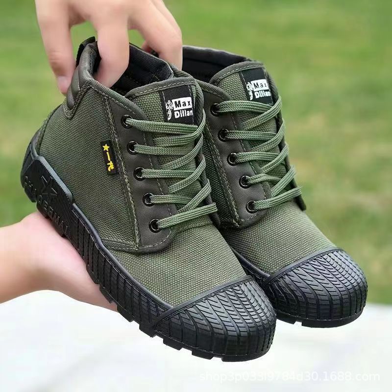 2023 New Training Labor Protection Construction Site Foreign Trade Thick Bottom Liberation Shoes Men's Women's Non-Slip Wear-Resistant Military Quality