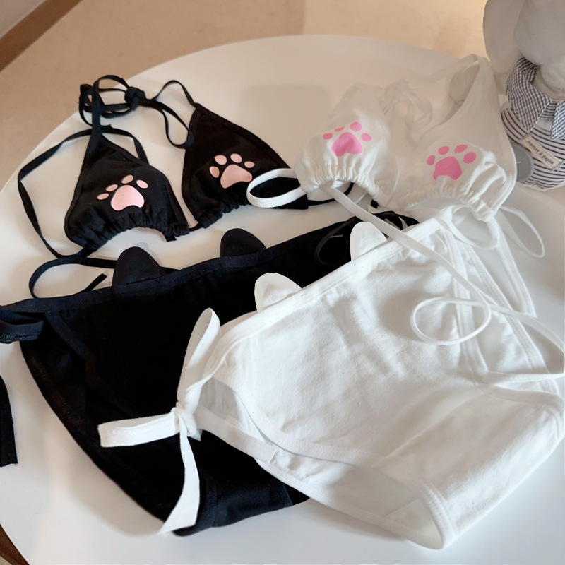 kig系可爱猫咪cos二次元软妹日系猫爪内裤套装角色扮演比基尼 301