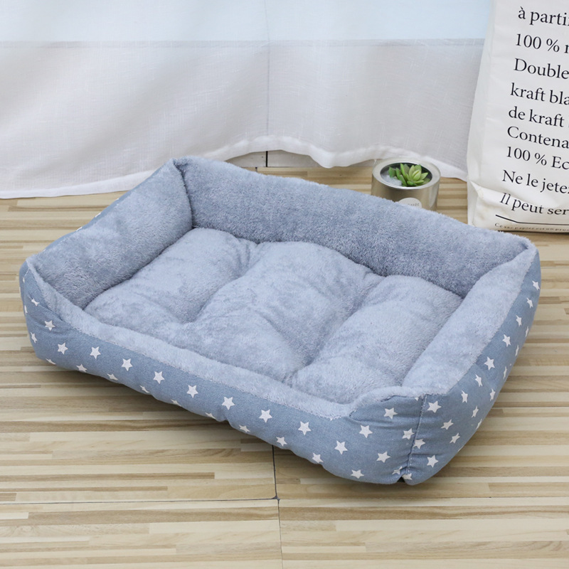 Pet Bed Rectangular Kennel Thickened Warm Mat Large Dog Golden Retriever Small Dog Nest into Cat Baby Cat Nest Wholesale