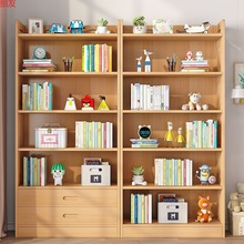 实木儿童书架学生书柜多层家用置物架落地简易简易客厅收纳储物架