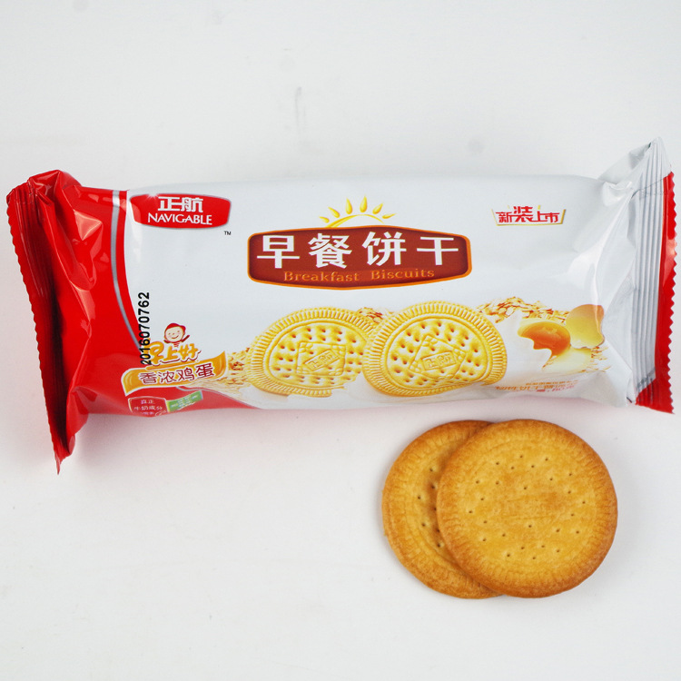 正航早餐饼干香浓鸡蛋味80g韧性饼干营养休闲零食品代餐全麦饼干