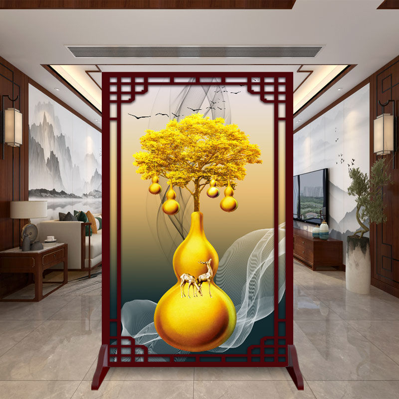 新中式屏风隔断客厅进门风水遮挡入户玄关现代简约装饰墙座屏特价