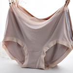 印花莫代尔中腰内裤女士舒适包臀无痕边大码胖mm女式三角裤衩头