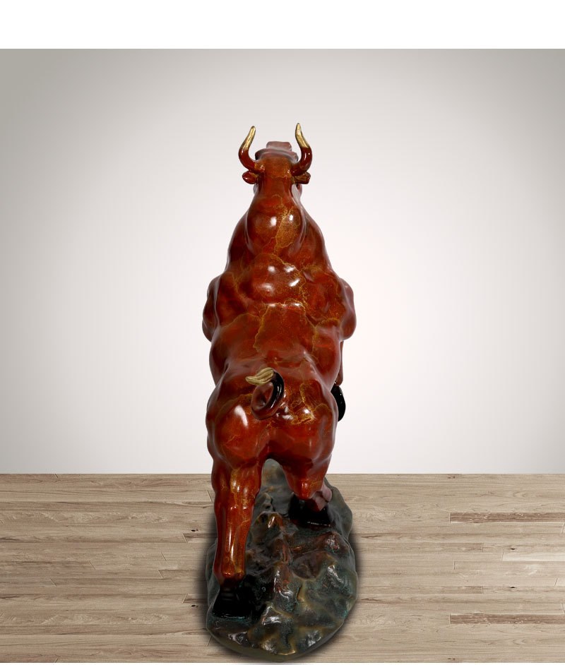 纯铜招财牛摆件鸿运牛客厅家居办公室风水摆设装饰乔迁礼品送客户