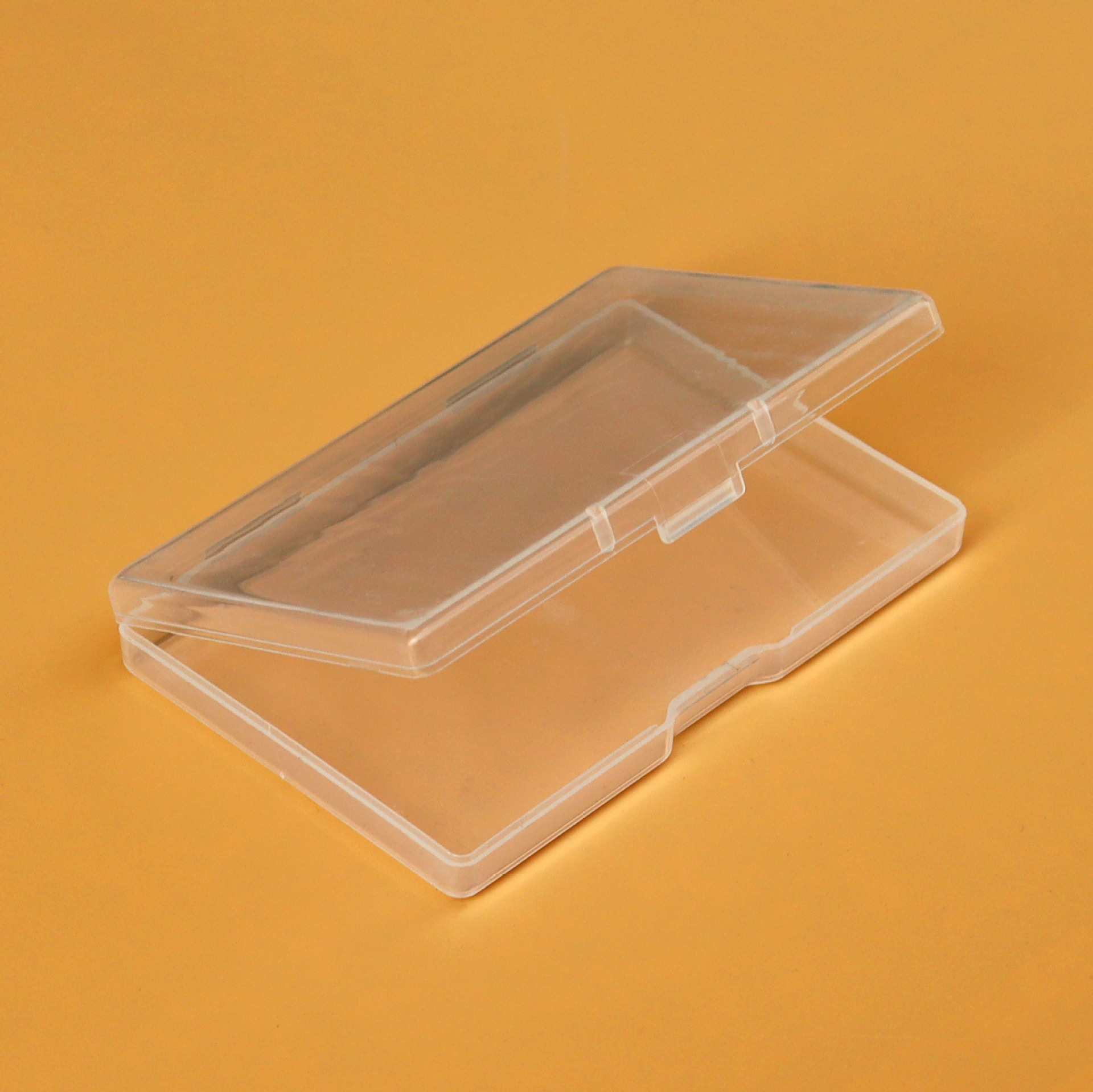 扁平卡片小盒子塑胶盒螺丝配件盒鱼钩盒透明pp塑料注塑盒工厂现货