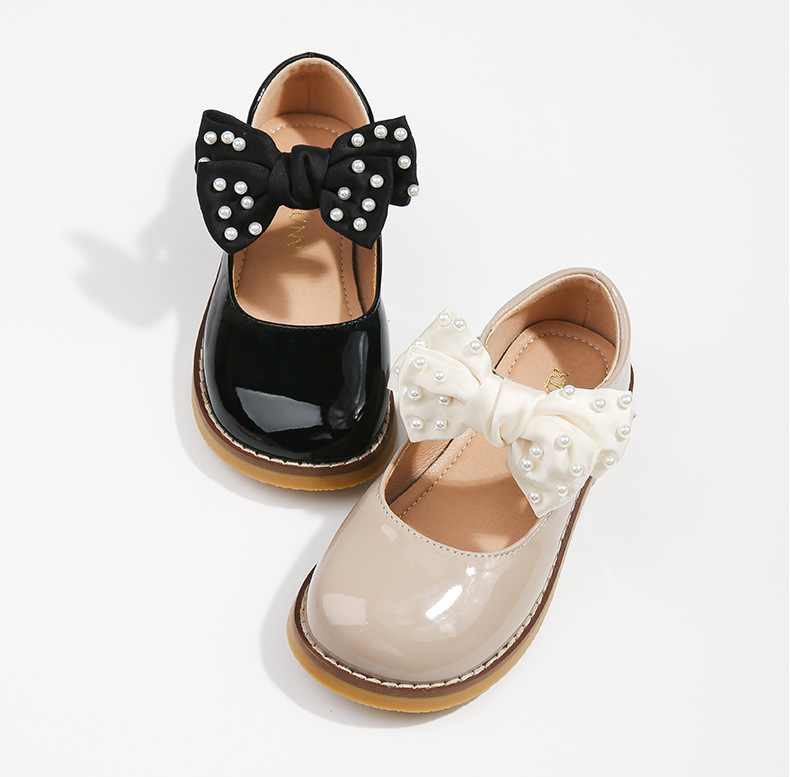 玛丽珍女童单鞋2021秋季新款宝宝公主鞋儿童豆豆小皮鞋黑色学生鞋