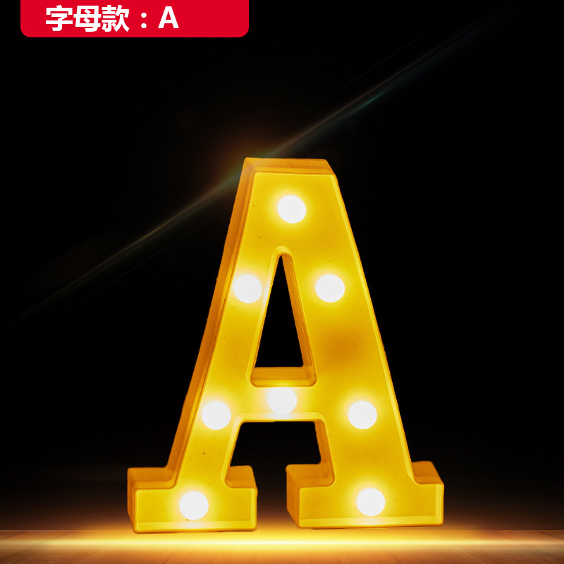 Led Letter Lamp Digital Modeling Small Night Lamp Romantic Surprise Decorative Lights Proposal Layout Happy Birthday Lights