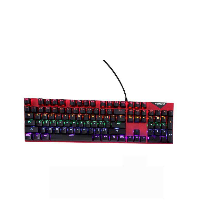 Fvq609 Real Mechanical Keyboard E-Sports Games Rainbow Luminous 104 Keys Laptop Wired Keyboard and Mouse Suit