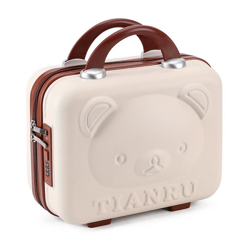 Suitcase 14-Inch Cosmetic Case Hand Gift Suitcase Female 16 Bear Mini Suitcase with Combination Lock Gift Box Wholesale