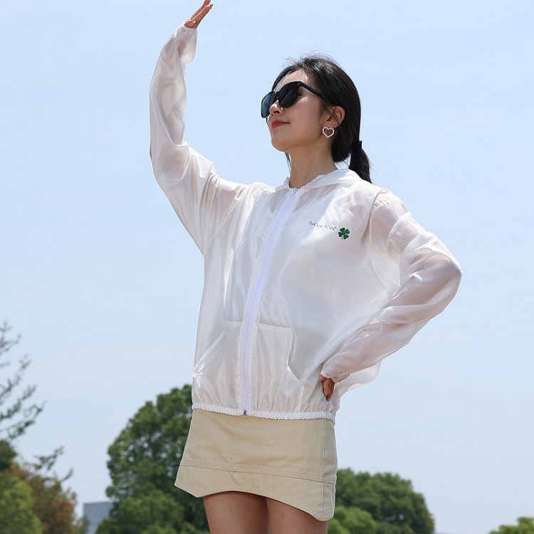 Sun Protection Clothing for Women 2023 Solid Color Korean Style New Loose Casual Ultra-Thin Breathable Quick-Drying Sun-Protective Clothing Easy Matching Coat Women