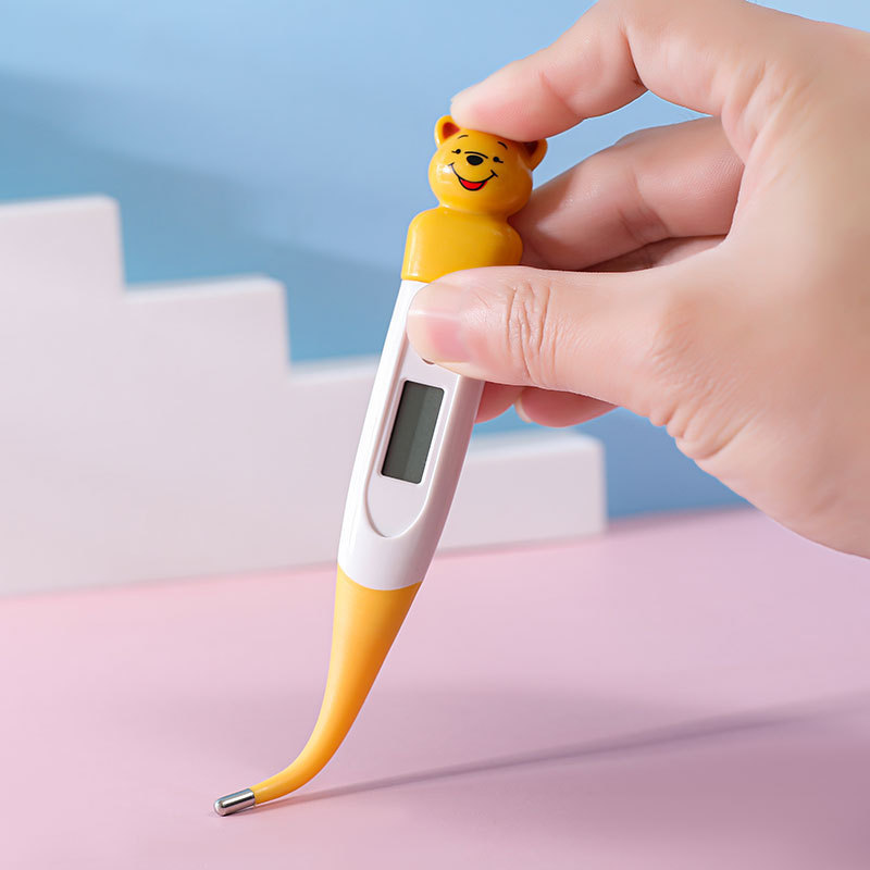 English Cartoon Electronic Soft Head Thermometer Household Human Underarm Digital Thermometer Children Accurate Thermometer