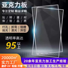 高透明亚克力板热弯弧度有机玻璃板抛光盒子透明塑料板展示架加工