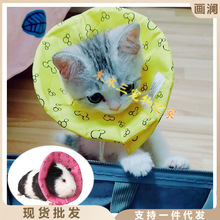 宠物幼猫防舔咬伊丽莎白圈软荷兰猪龙猫项圈可调节头套奶猫耻辱圈