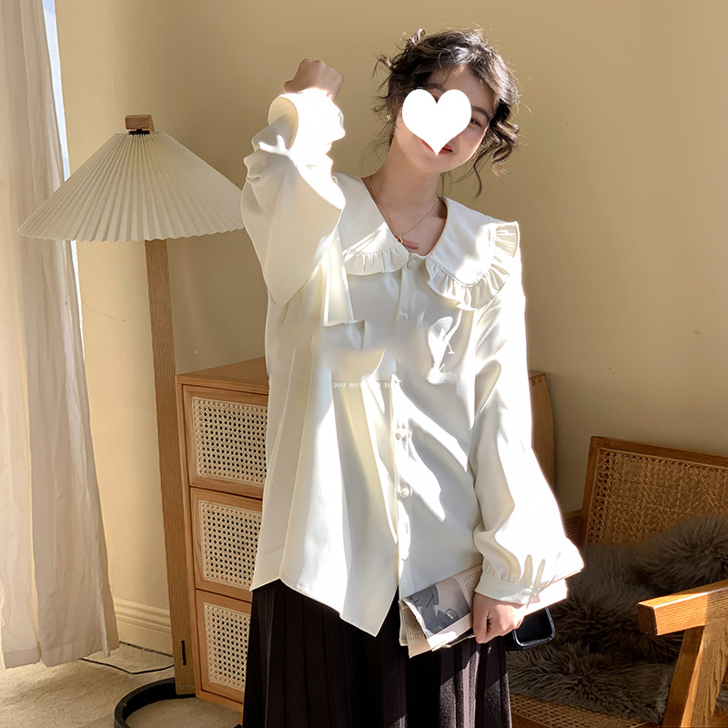 【巴比伦衬衫】安妮森林 欧式宫廷风荷叶领衬衫冬季内搭漂亮衬衣