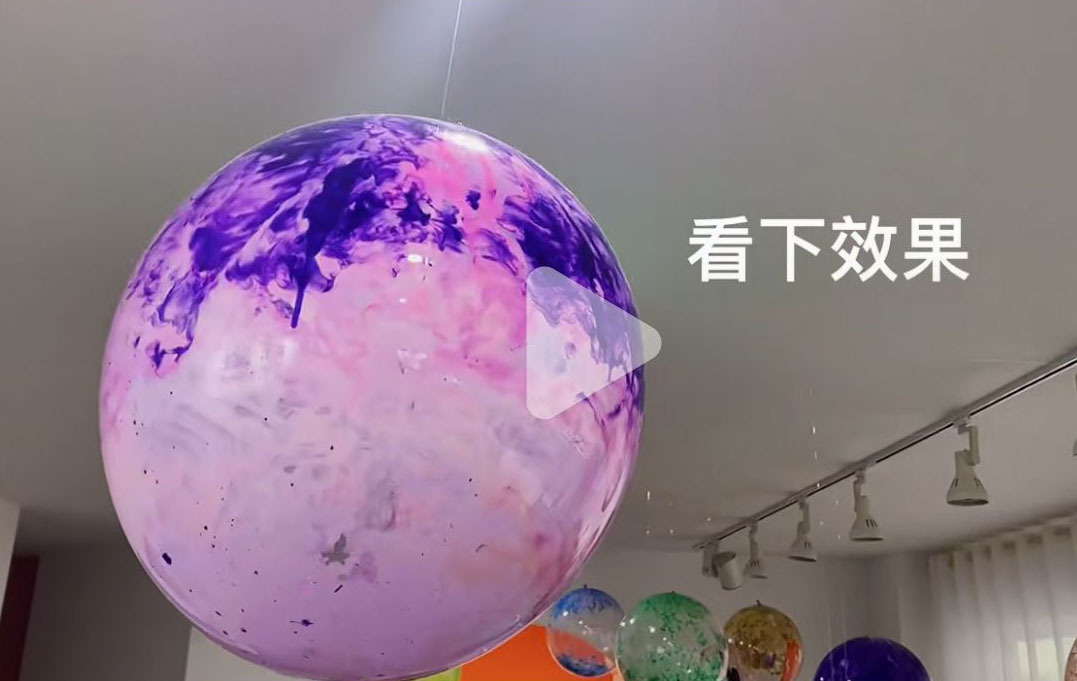 Creative Acrylic Paint Blooming Transparent Bounce Ball Studio Internet Celebrity Store Celebration Shopping Mall Opening Event Scene Decoration