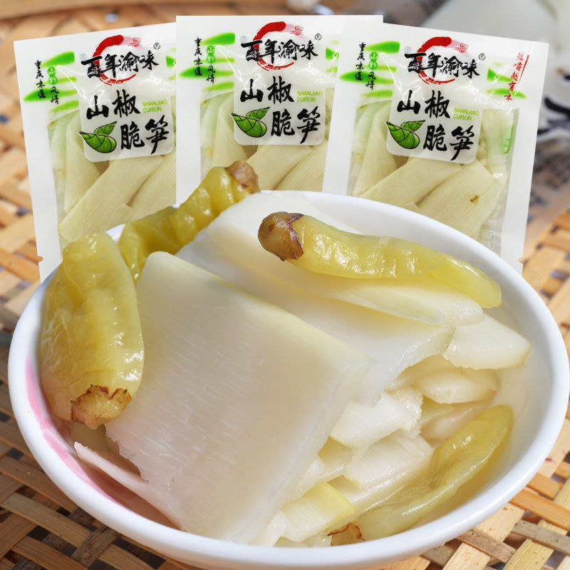 山椒脆笋500g泡椒竹笋片笋尖酸辣爽口重庆特产小吃休闲零食小包装-阿