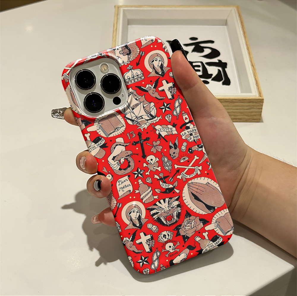 创意涂鸦苹果15手机套iphone12菲林壳13promax炫酷11pro个性-阿里巴巴