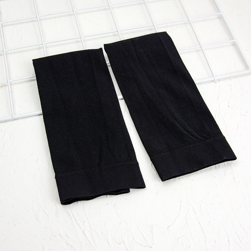 夏季驱蚊袖套纯色黑色防紫外线开车骑行护臂袖子韩版冰丝防晒冰袖