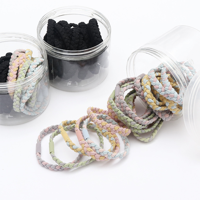 橡皮筋黑色头绳发圈小扎头牛皮筋绑扎头发高弹力胶圈男女简约耐用