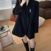 春秋季女装感显瘦黑色西装外套时尚气质韩版百搭外搭西服上衣
