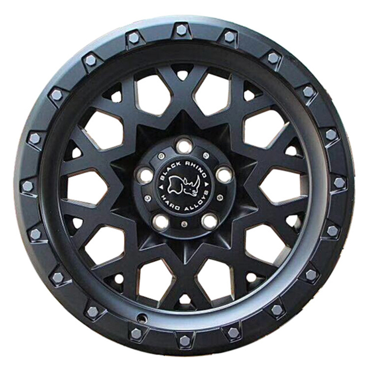 适用于bj40l牧马人h9帕杰罗负值轮毂改装17 20寸黑犀牛越野防脱