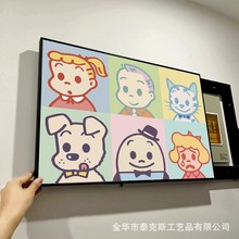 原田治电表箱装饰画ins风客厅挂画推拉卡通配电箱遮挡总开关闸盒