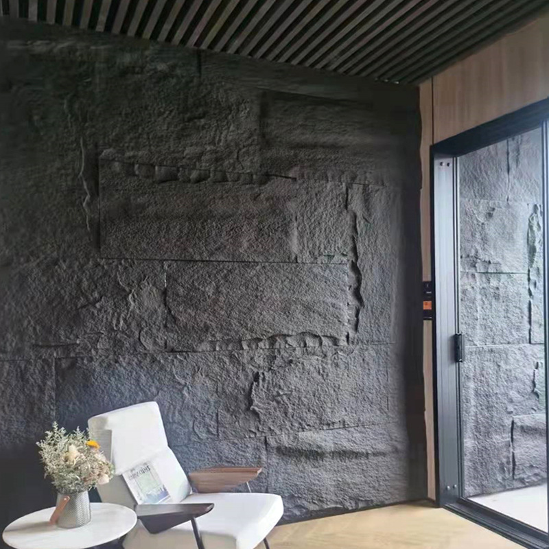现货pu石皮蘑菇石轻质文化石外墙砖电视背景墙仿真人造新型天然砖