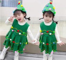 Christmas成人儿童圣诞树服装圣诞节演出服装宝宝万圣节圣诞树